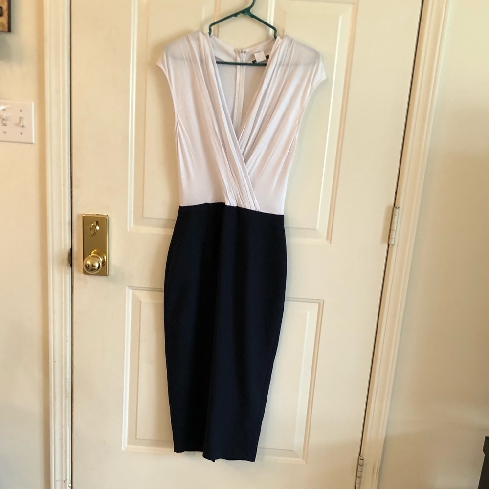 White and navy dress by Venus
